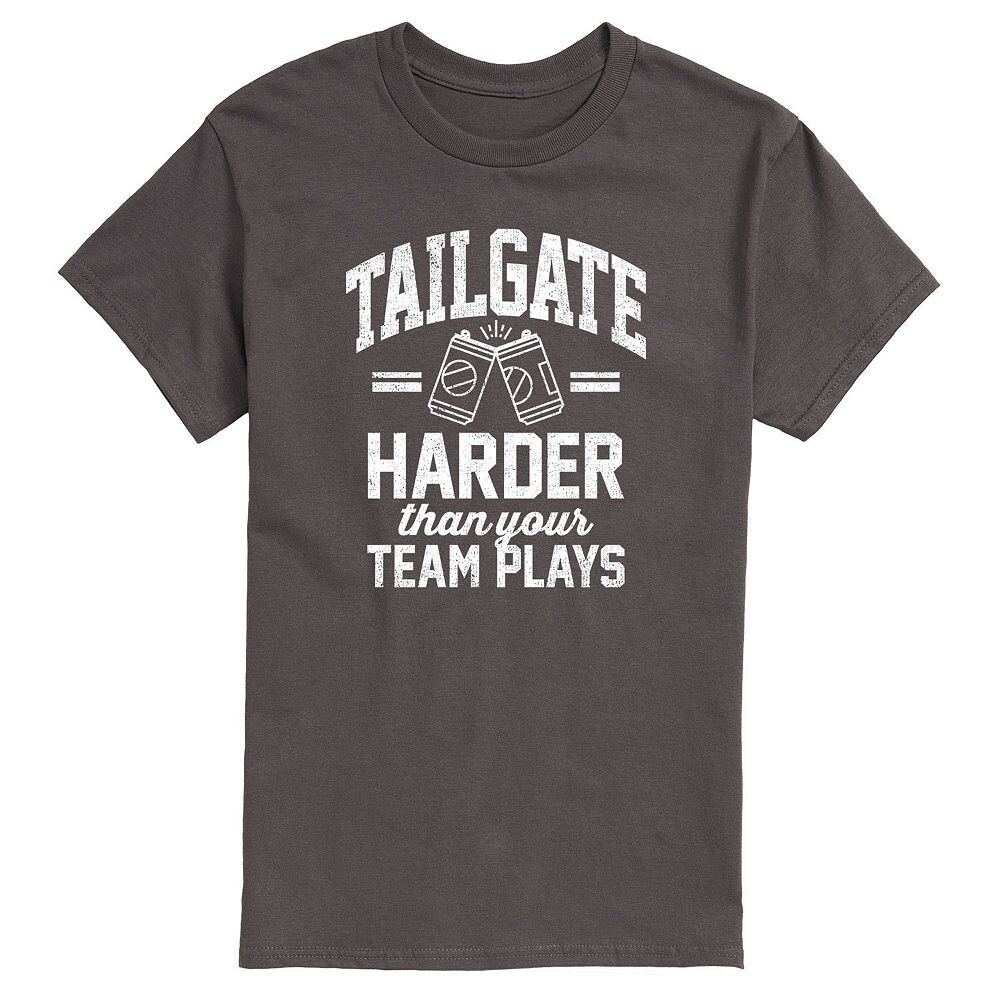 

Мужская футболка Tailgate Harder с рисунком Licensed Character, цвет Charcoal