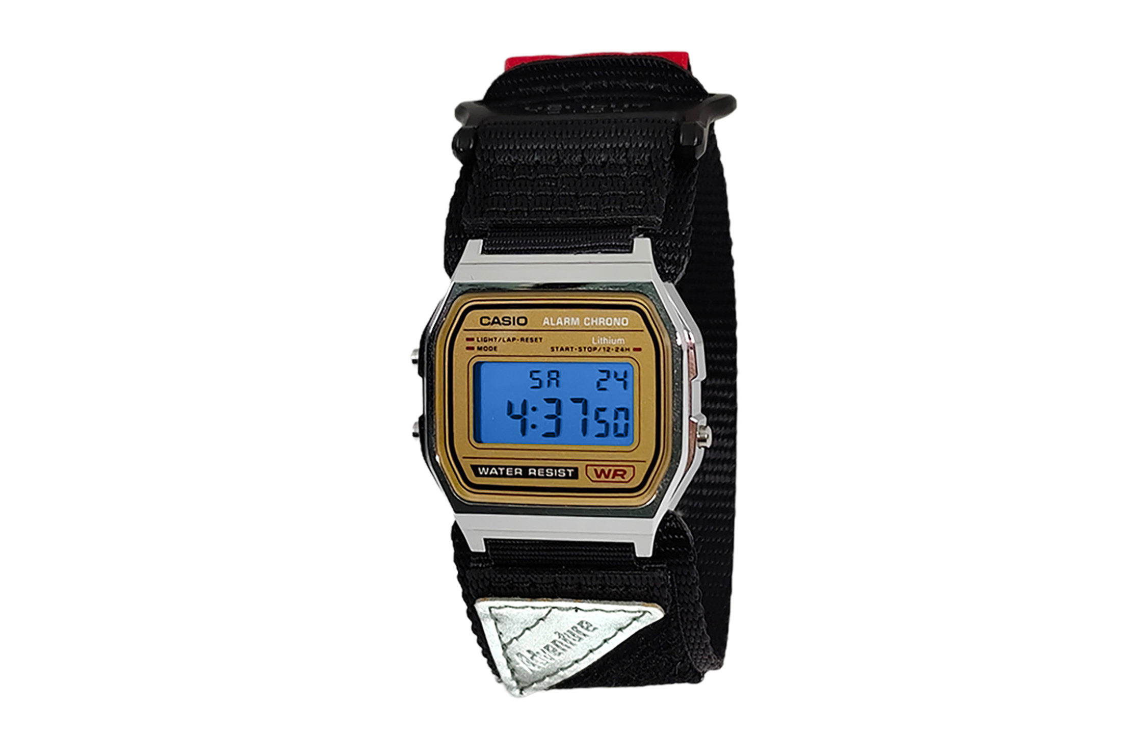 

CASIO Ретрофит серия электронный механизм нейлоновый ремешок часы мужские gold циферблат