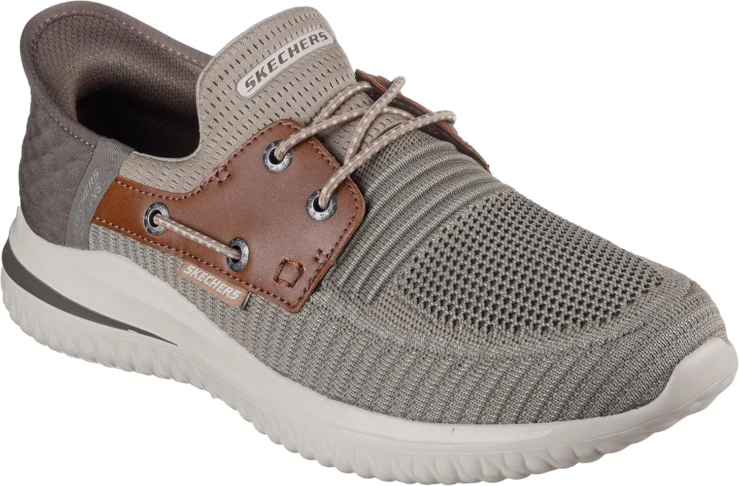 Кроссовки мужские Skechers Delson 3.0 Roth, тауп/коричневый — фото 4