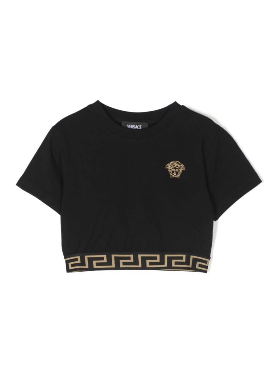 

Versace Kids футболка с вышивкой Medusa, черный