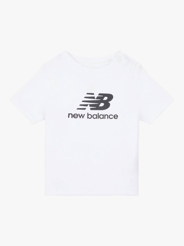 

Детская хлопчатобумажная футболка с логотипом tod New Balance, цвет Bright White
