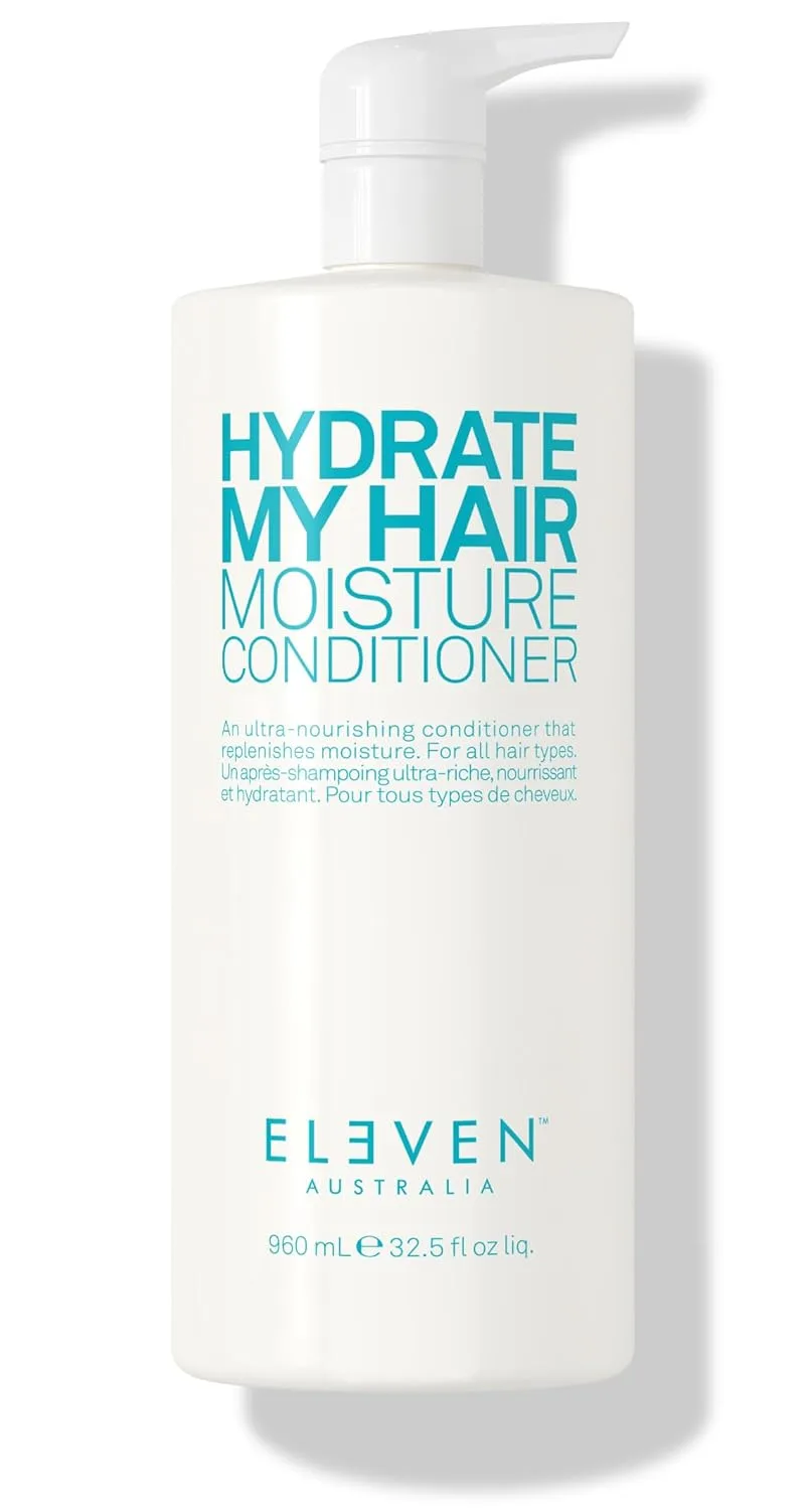 ELEVEN AUSTRALIA Hydrate My Hair увлажняющий кондиционер для женщин и мужчин, восстанавливает влагу и блеск, для сухих и поврежденных волос, Color Safe, без сульфатов и парабенов 961 мл (.)