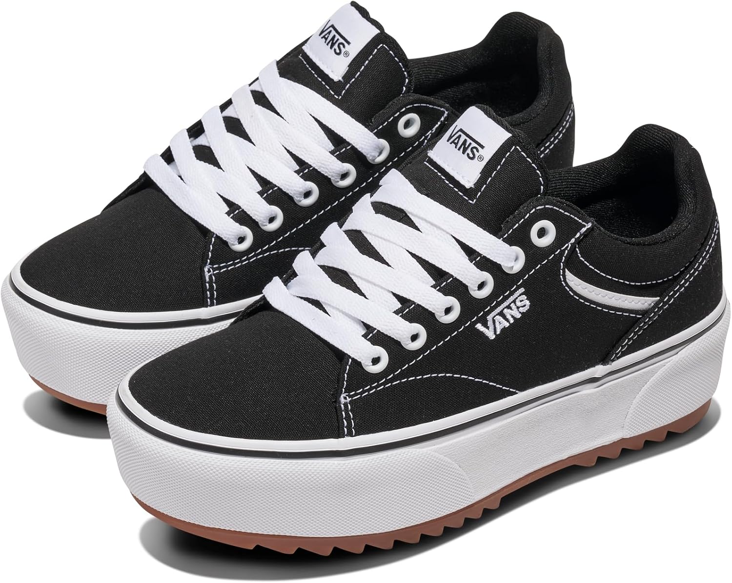Vans Womens Seldan Platform St Shoe | Кроссовки в стиле ретро-тенниса для моды и повседневной носки, Canvas Black — фото 2