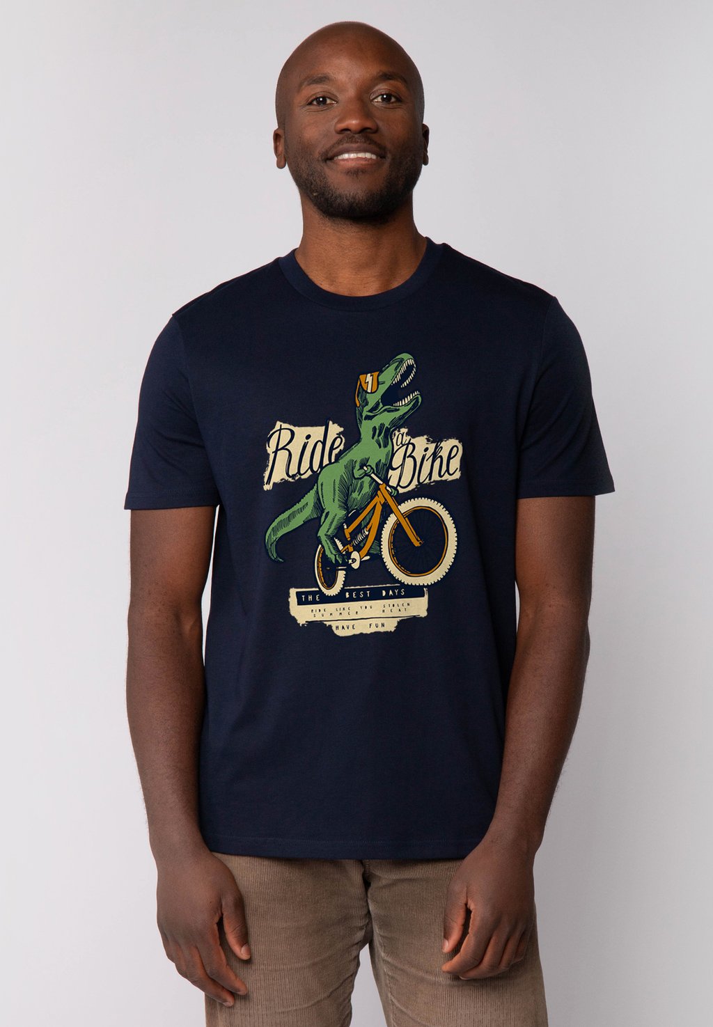 

Футболка с принтом T-REX FAHRRAD watapparel, темно-синий