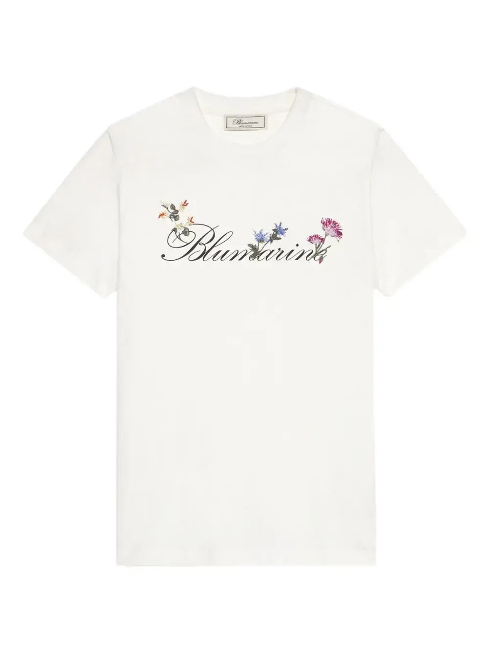 

Футболка с цветочной вышивкой BLUMARINE, белый