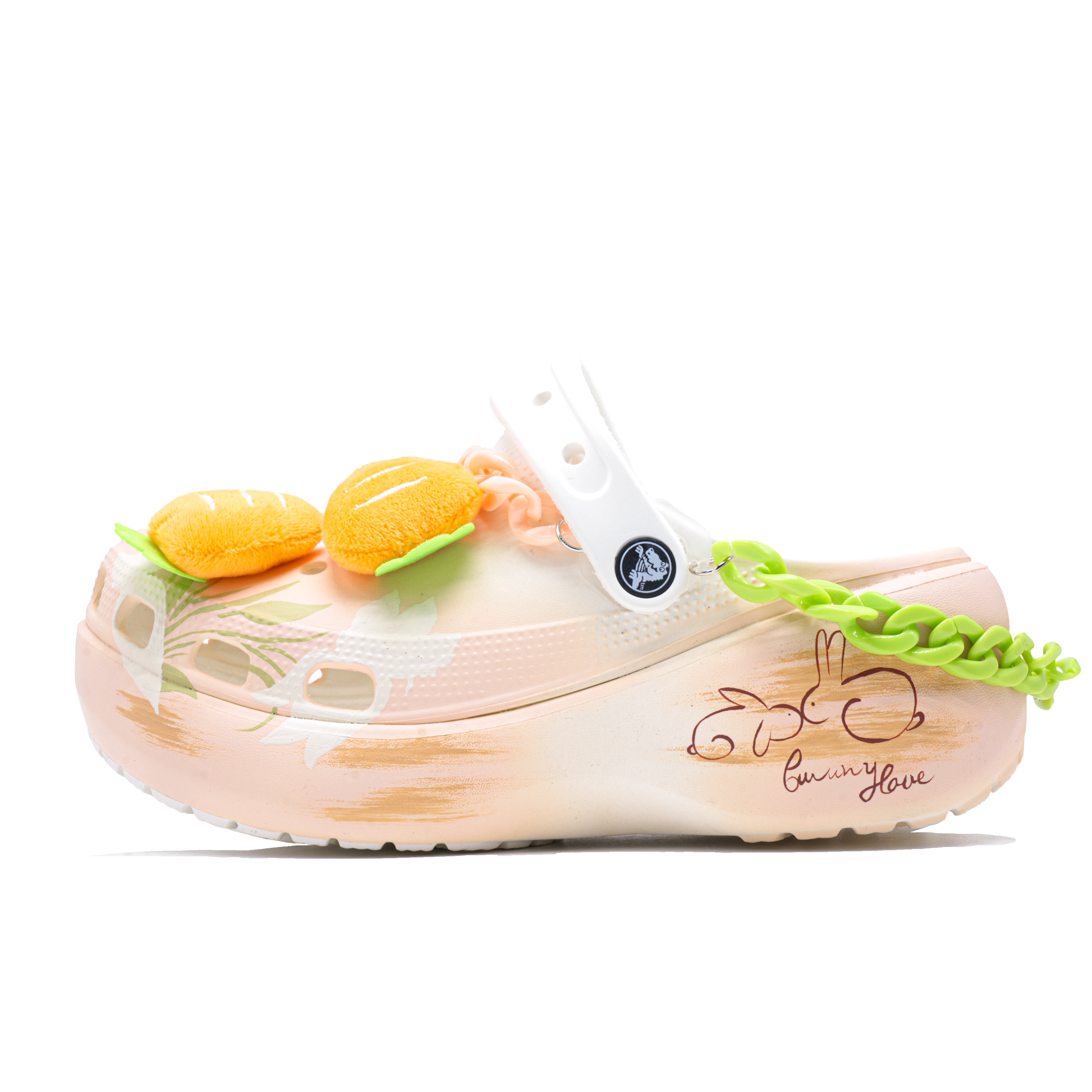 Crocs Сабо Hiker Clog Bunny, Footprint Creator, унисекс, морковно-оранжевые