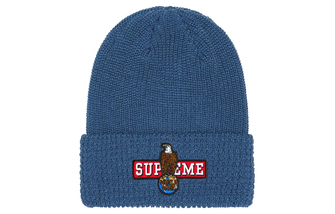 

Шапка Supreme с принтом, синий