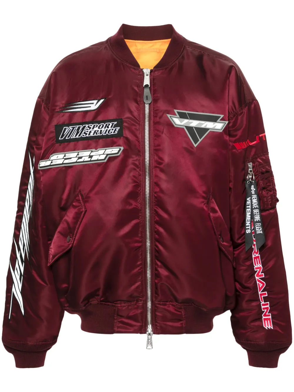 

Бомбер с логотипом VETEMENTS, красный