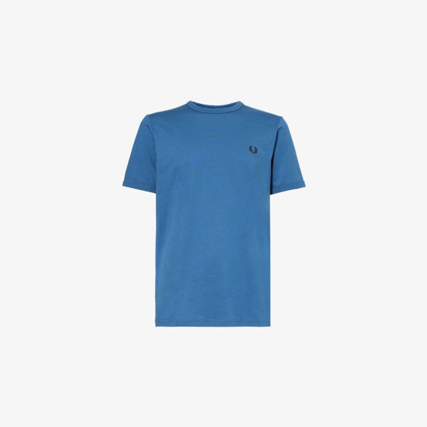 

Футболка из хлопкового джерси с вышитым логотипом Ringer Fred Perry, синий