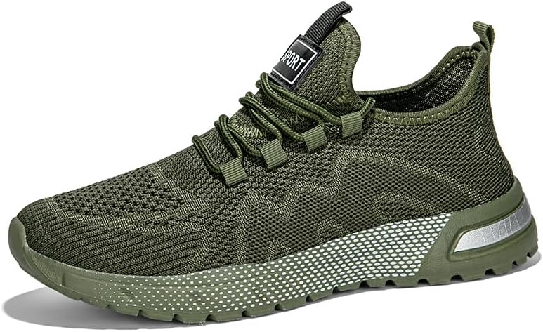 

Мужские кроссовки для бега, легкие и дышащие, для ходьбы, противоскользящие, спортивные модные кеды Missletty, зеленый