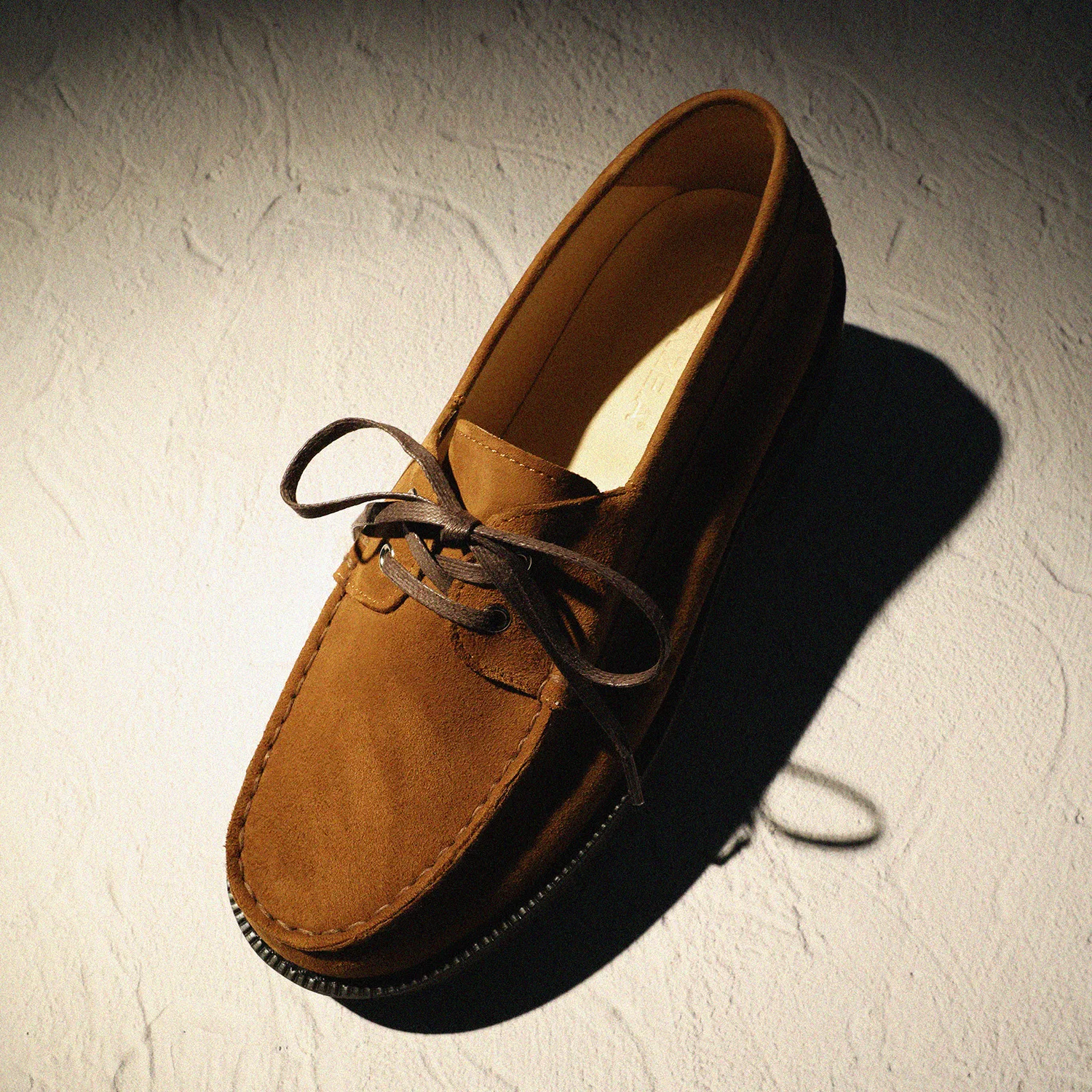 Мужские замшевые ботинки на шнуровке Standard Casual Sole Boat Shoes 5099, средне-коричневые, от Firenze.A — фото 2