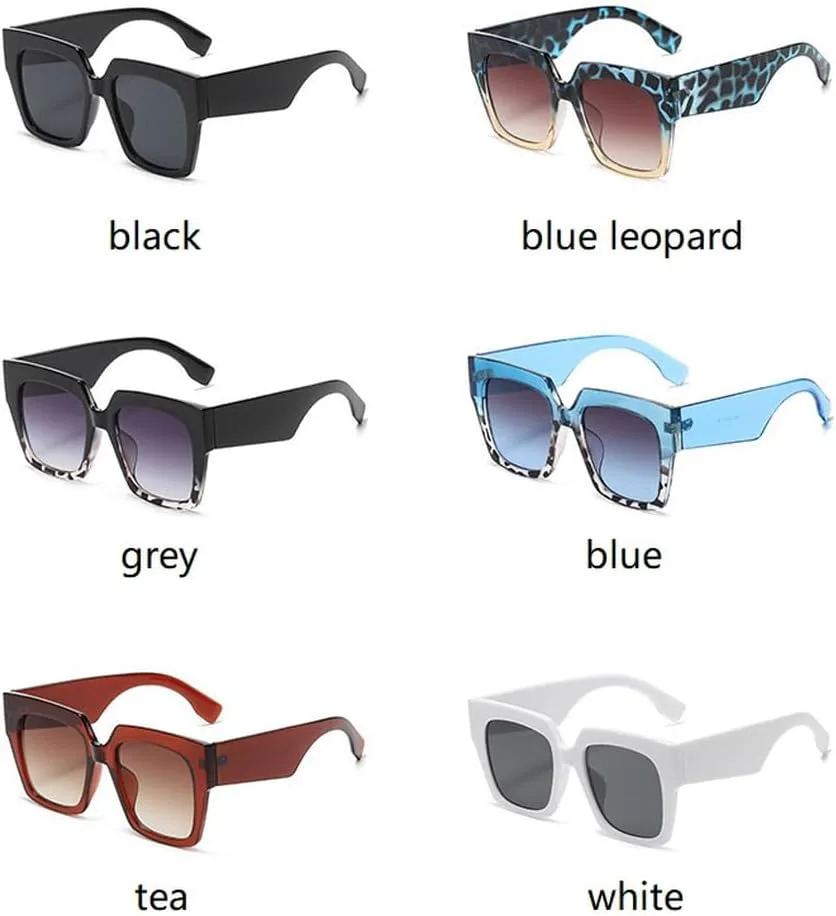 

Модные солнцезащитные очки класса люкс прямоугольной формы для женщин, винтажные, большого размера, в крупной оправе, черные с синим оттенком GHVWYX, Tea