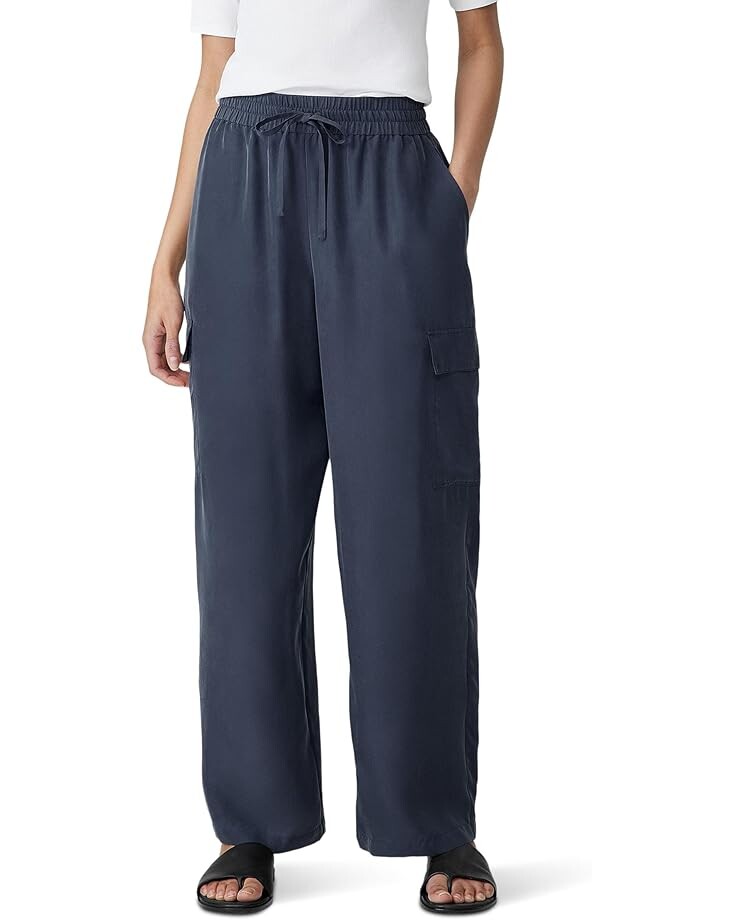 

Брюки Eileen Fisher Wide Ankle Pants, цвет Ocean