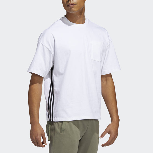 Футболка m mh loose tee sports short sleeve white Adidas, белый — фото 3