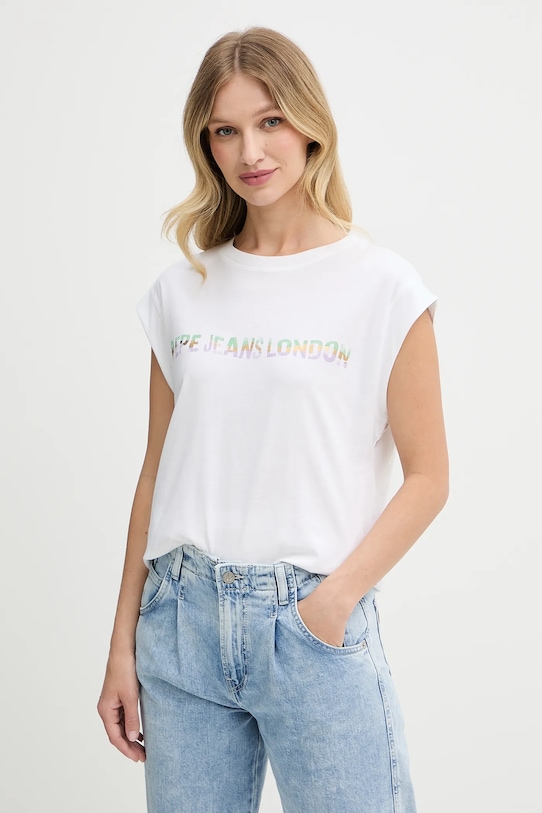 

Хлопковая футболка Pepe Jeans, белый