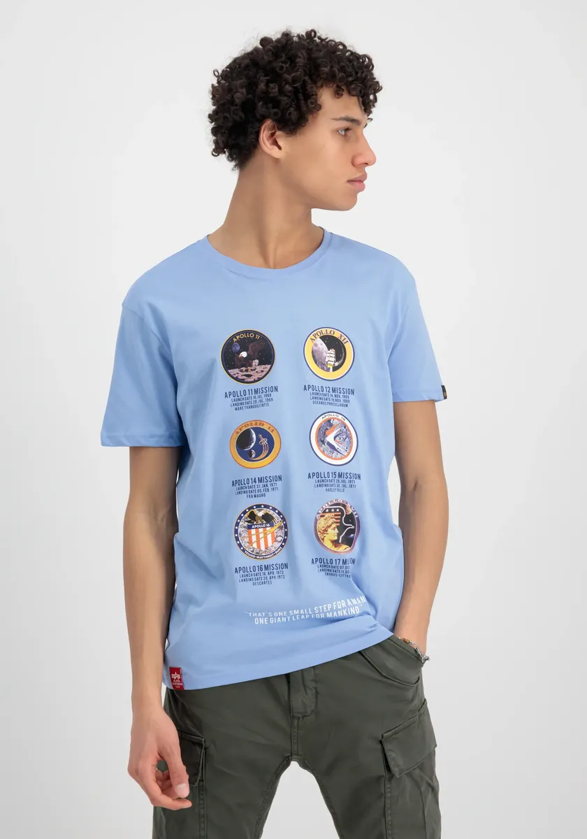 

Футболка Alpha Industries " Alpha Industries Мужчины - Футболки Футболка Apollo Mission", голубой