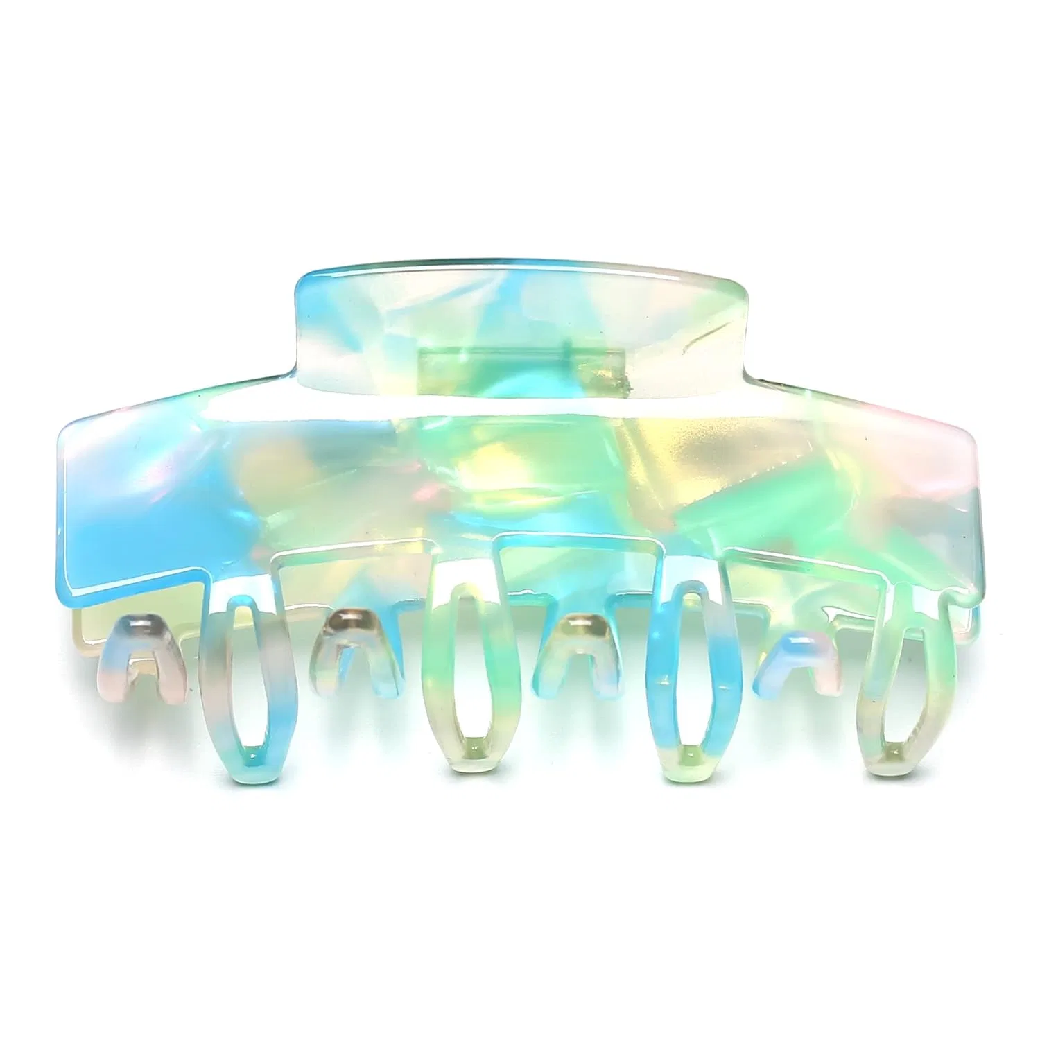 Женская заколка-краб для волос из ацетата Qingoo, Aurora Green — фото 3