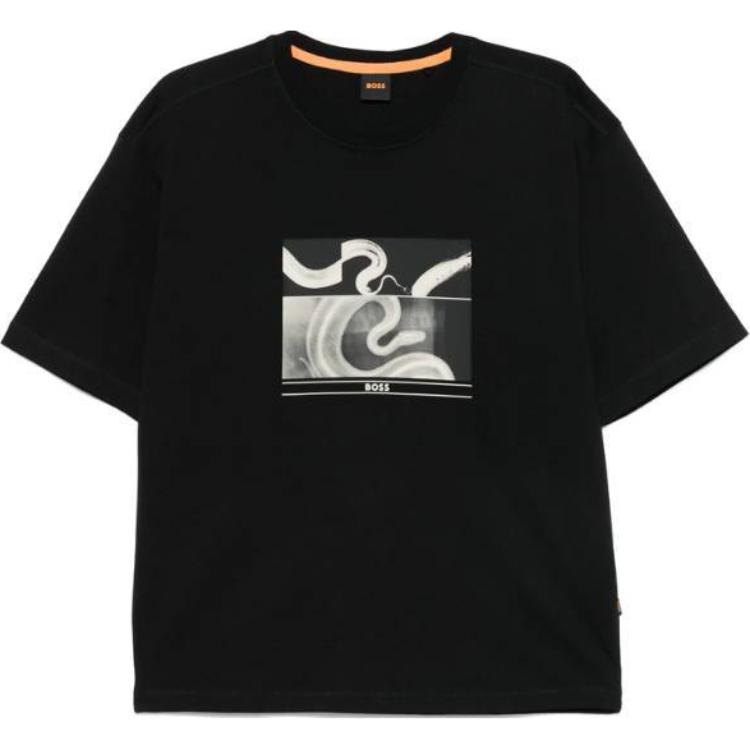 

Футболка Boss с принтом змеи HUGO BOSS, черный