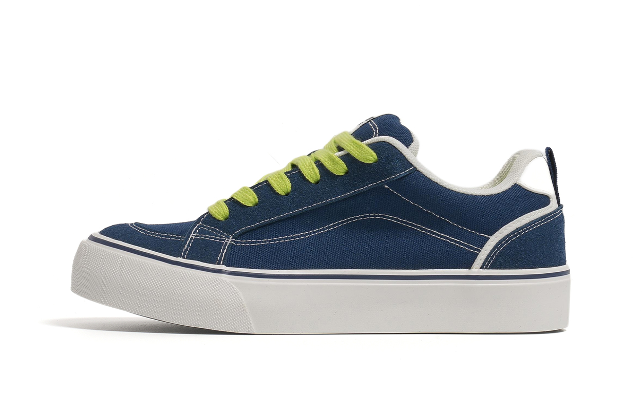 

Износостойкие и легкие низкие кеды Canvas Men's HUANQIU, темно-синий-hidden wedge (more detailed material)