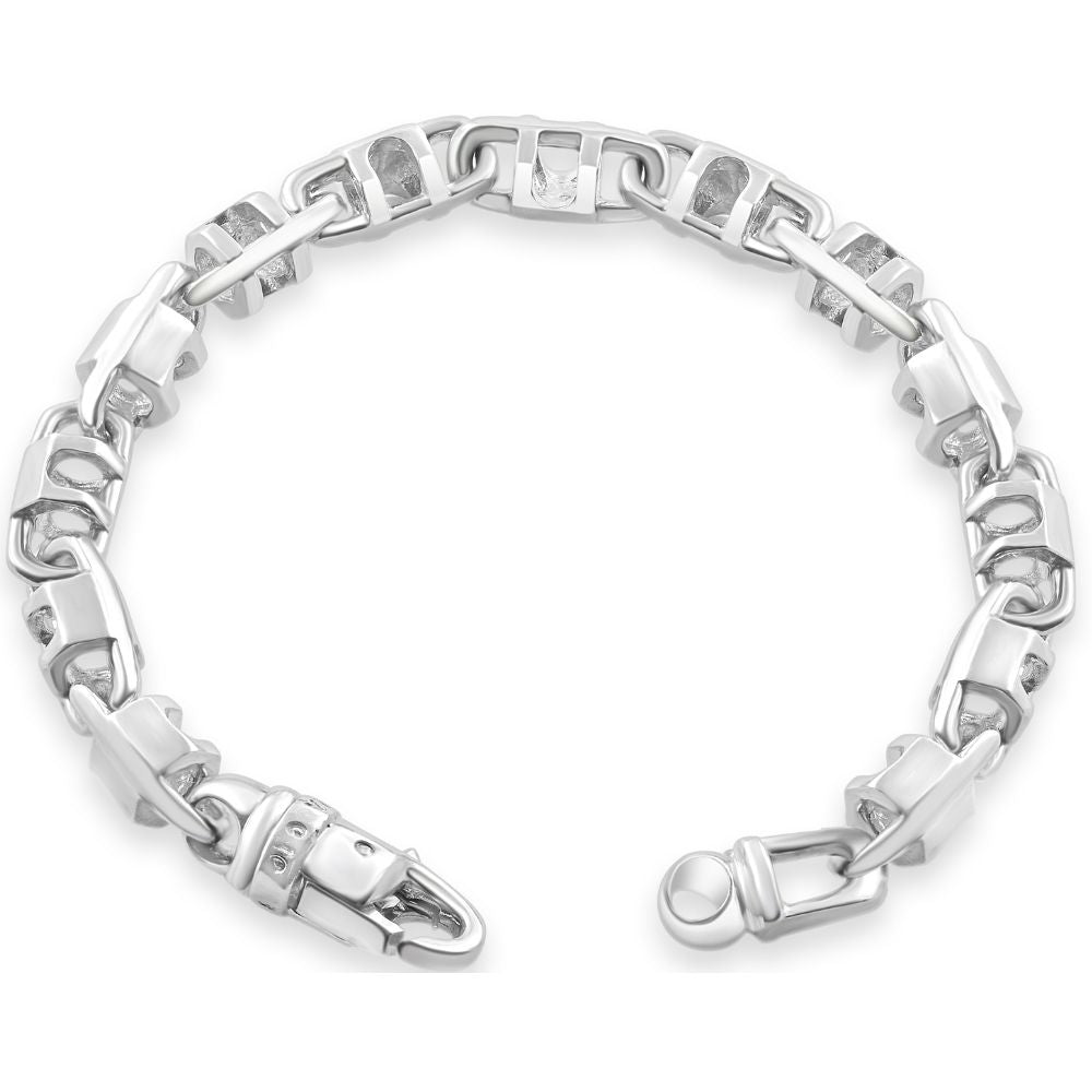 

Мужской браслет из 14-каратного золота (46 грамм) или платины (86 грамм) шириной 7,5 мм и длиной 8,5 дюйма Pompeii2, 14K Rose Gold