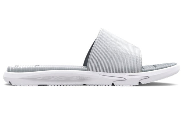 Тапочки mercenary slide 'white halo grey' Under Armour, белый — фото 2
