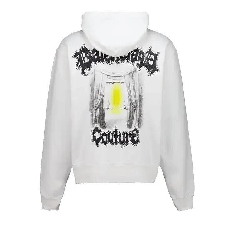 Худи на молнии Balenciaga Oversized, белый — фото 2