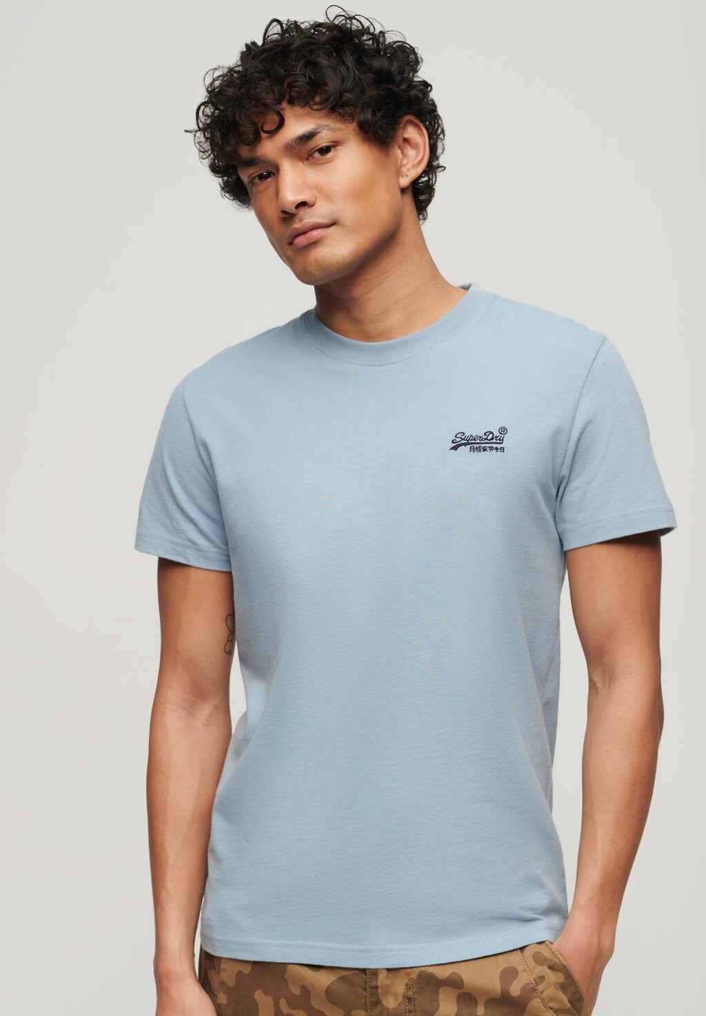 

Футболка базовая VINTAGE LOGO EMB Superdry, цвет china blue