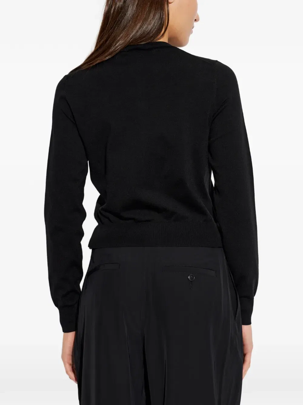 Кардиган с логотипом, украшенным кристаллами Alexander Wang, черный — фото 4