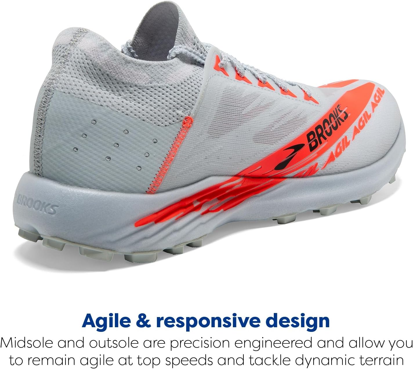 Кроссовки Brooks Unisex Catamount Agil для трейлраннинга для мужчин и женщин, синий/оранжевый — фото 3
