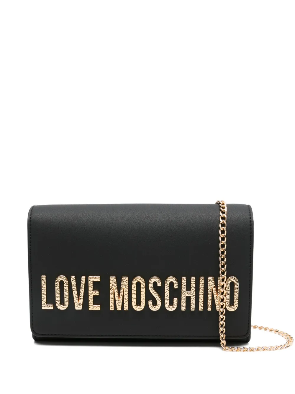 

Клатч с цепочкой и логотипом Love Moschino, черный