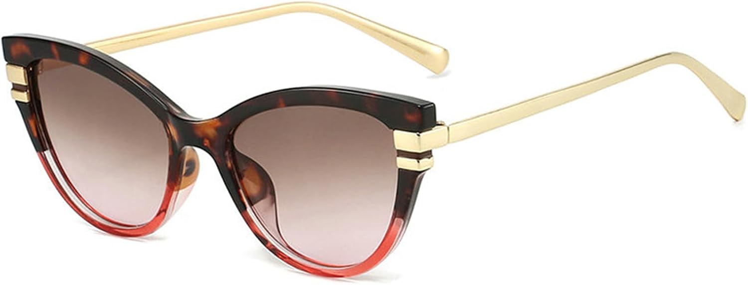 

Ретро-солнцезащитные очки «кошачий глаз» с леопардовым принтом для женщин, модные винтажные очки с защитой от УФ-излучения UV400, маленькие, в винтажном стиле helena, C4