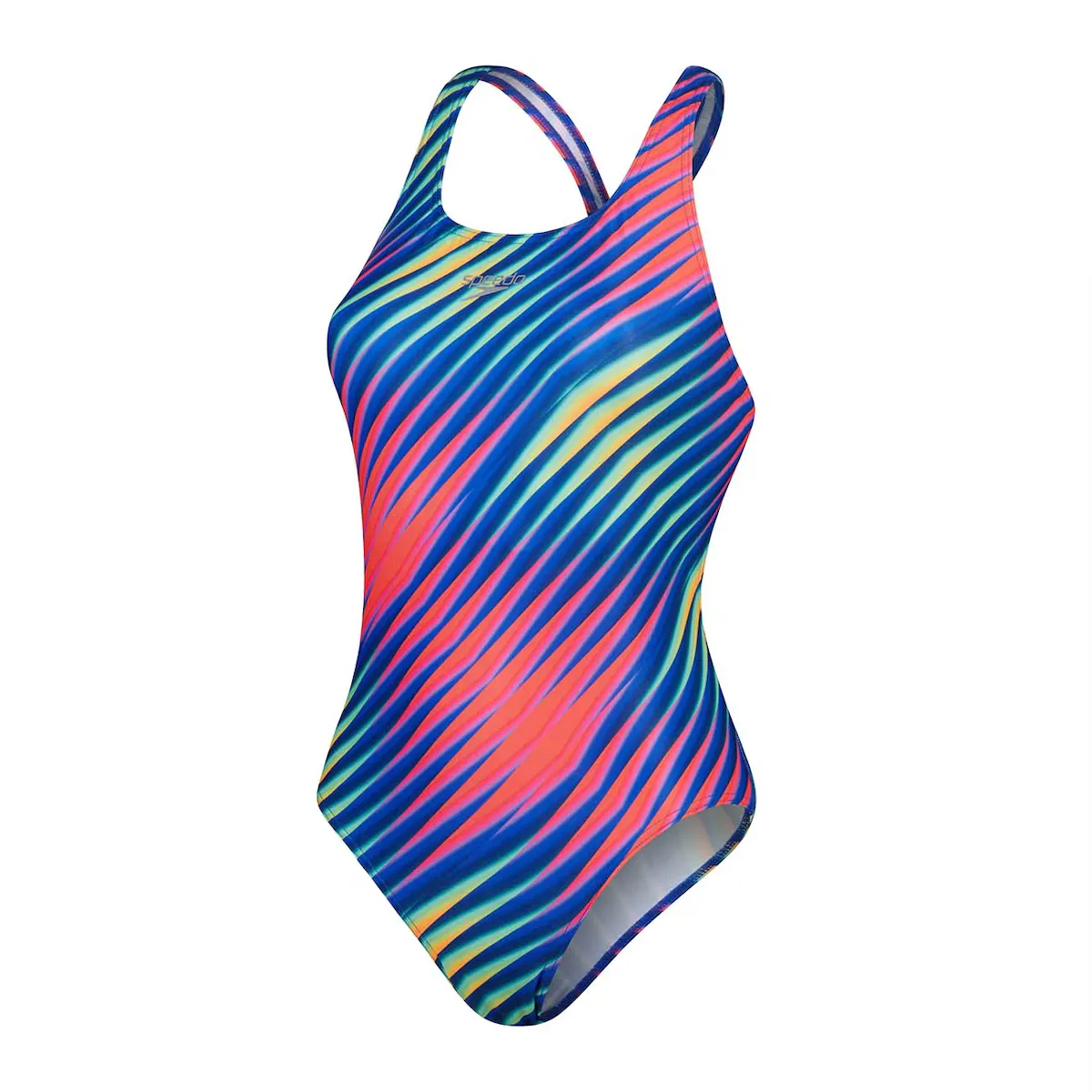 

Женский купальник Speedo Allover Digital Powerback, синий