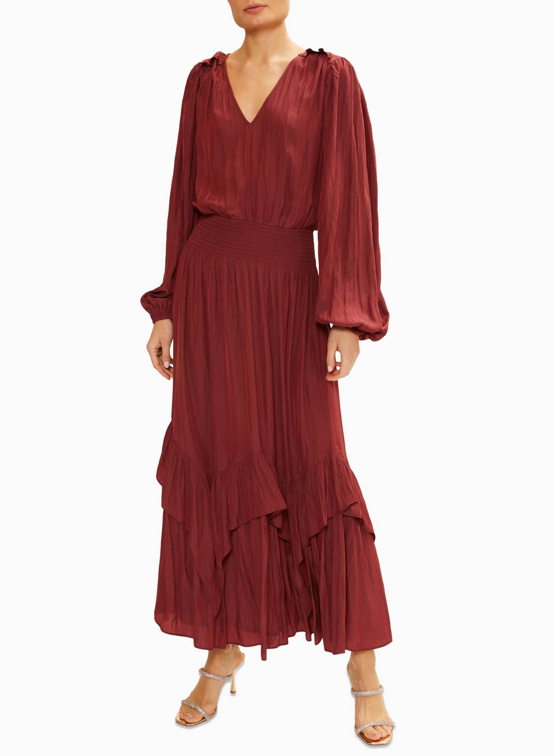 

Платье макси Alaia в цвете каберне Ramy Brook, цвет cabernet