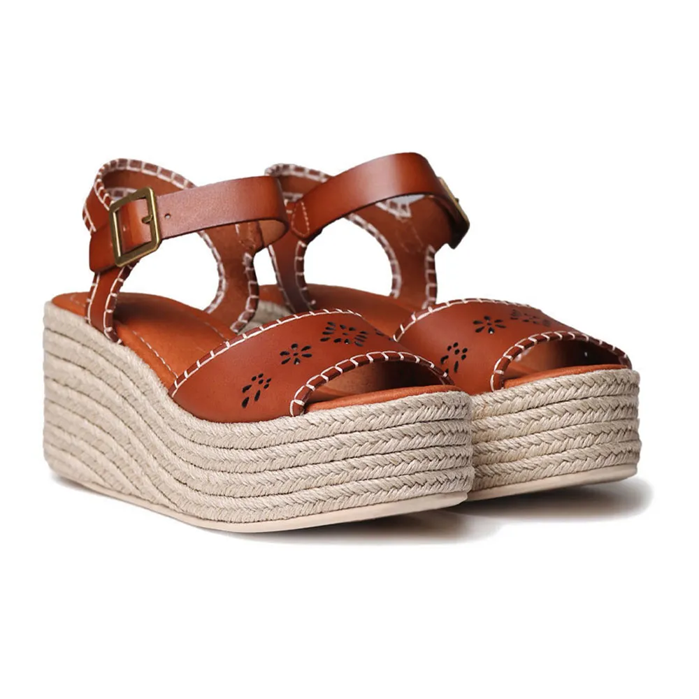 Сандалии Toni Pons Joana esparto wedge, коричневый