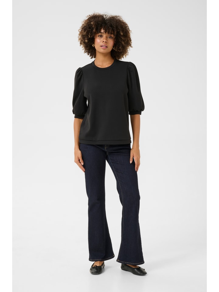 

Блузка Culida с короткими рукавами, свободного кроя, черного цвета. CULTURE