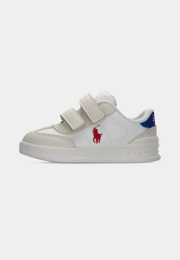Детские туфли унисекс hollis Polo Ralph Lauren, White Smooth/Grey/Royal/ Red — фото 2