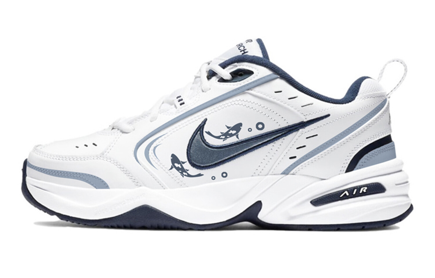 

Кроссовки Nike Air Monarch 4 Chunky Sneakers Unisex Low-top Blue/white, синий