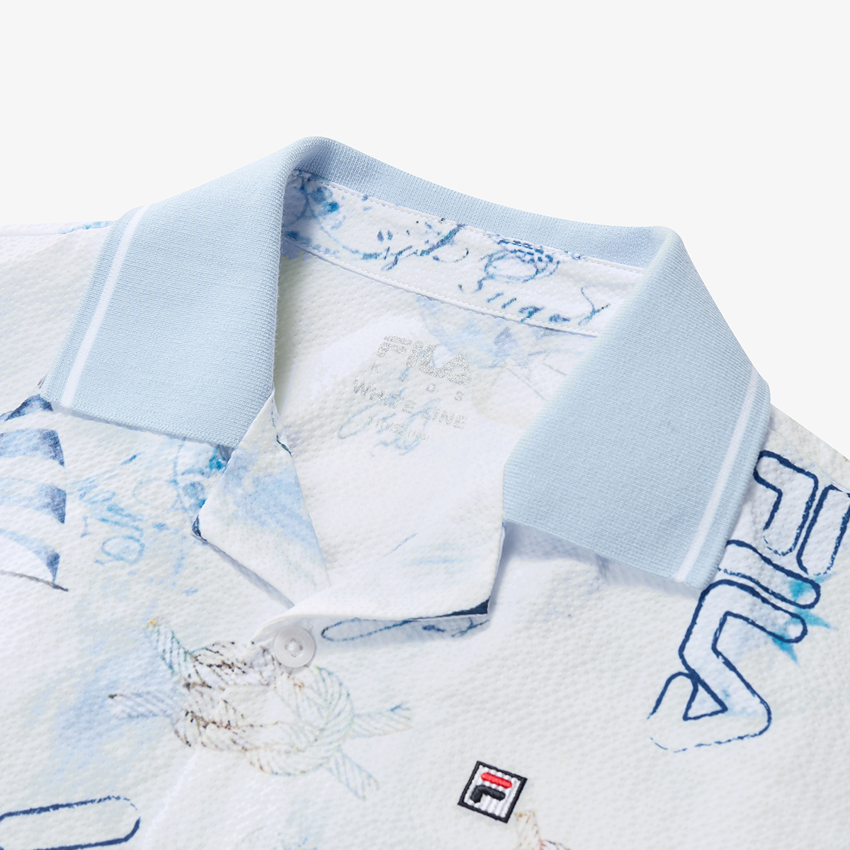Рубашка с принтом для детей 3-7 лет FILA KIDS, All Over Print — фото 4