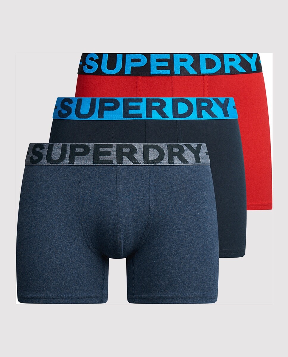 

Комплект из 3 трусов-боксеров из органического хлопка Superdry, мультиколор