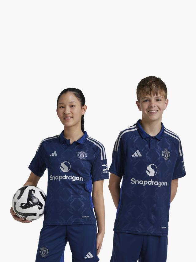 Детская гостевая футболка Manchester United adidas, Night Indigo — фото 2