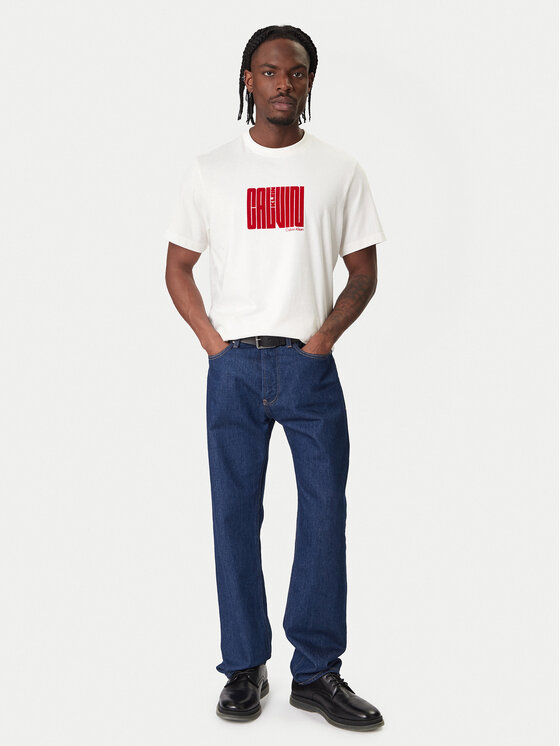 Футболка regular fit Maze Graphic LV04RE832G Calvin Klein, белый — фото 2