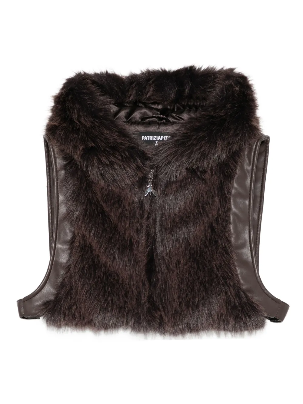 

Жилет из овчины Patrizia Pepe, коричневый