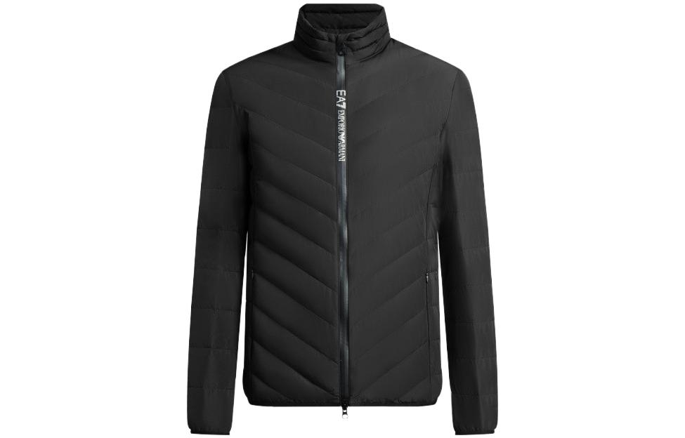 Куртка стёганая с молнией и нашивкой с логотипом EMPORIO ARMANI, черный — фото 3