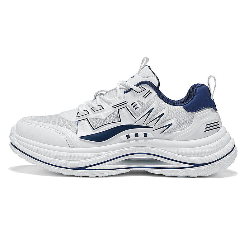 

DEERWAY Дышащие кроссовки Low Top для увеличения роста Chunky мужские белый синий