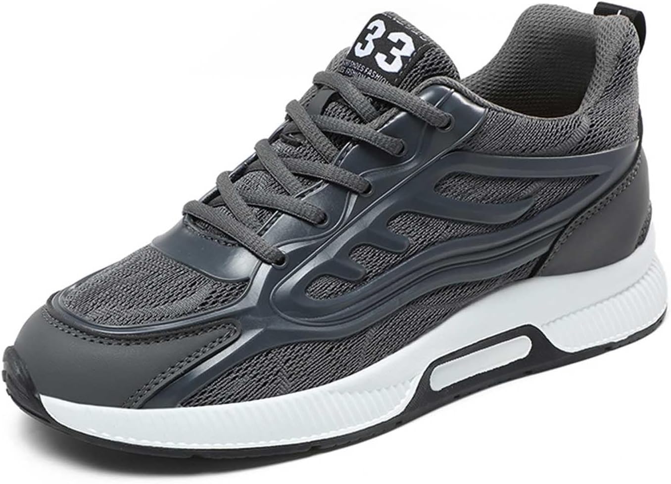 

Мужские кроссовки на платформе с лифтом 8 см, увеличивающие рост, дышащие, легкие, повседневные прогулочные кроссовки для мужчин Bkmyth, серый