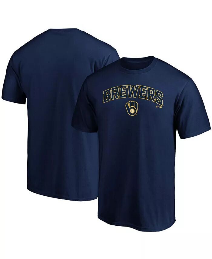 

Мужская темно-синяя футболка с логотипом команды Milwaukee Brewers Team Fanatics