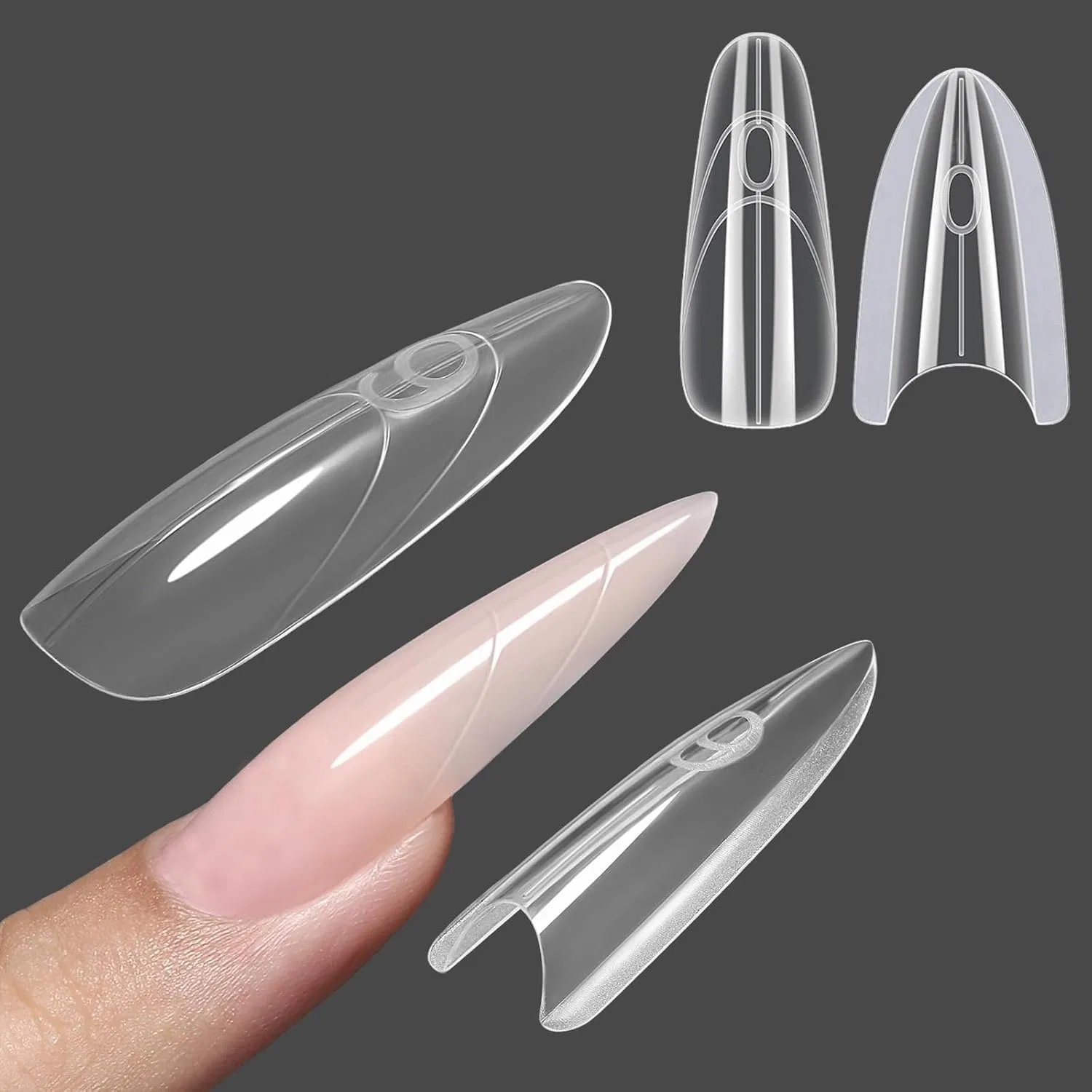 Набор многоразовых форм для наращивания ногтей «Sandwich Dual Nail Form», 240 шт. Fealkira
