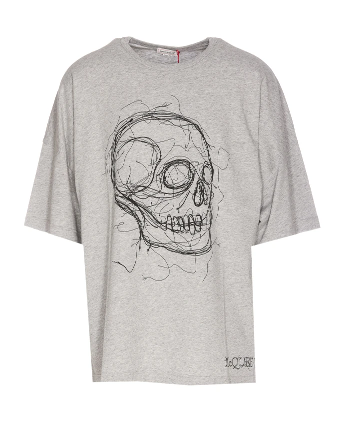 

Футболка и поло с мини серьгами бегум Alexander Mcqueen, серый