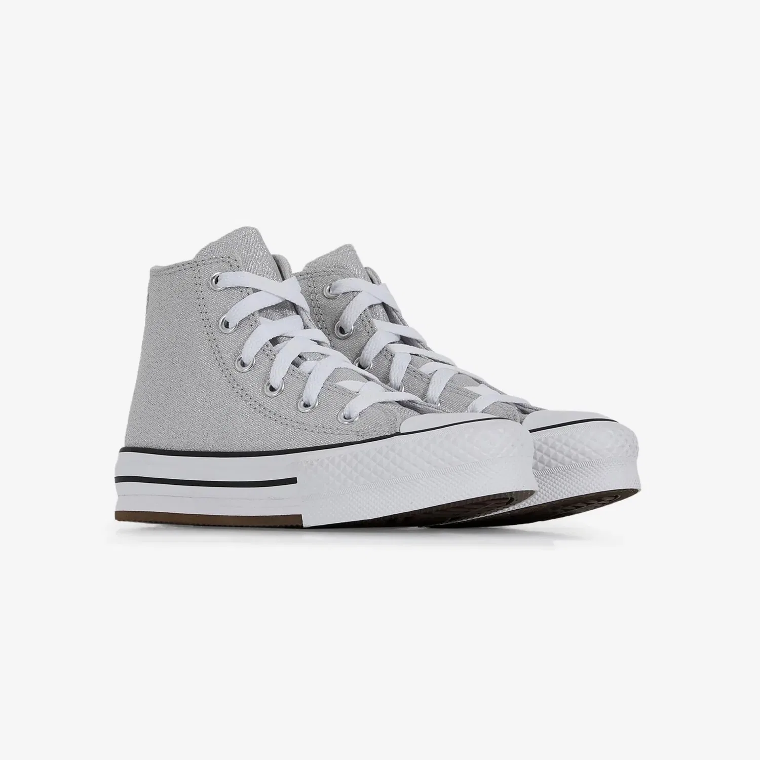 Детские светло-серые кеды Converse Chuck Taylor All Star Eva Lift A06129C на платформе — фото 4