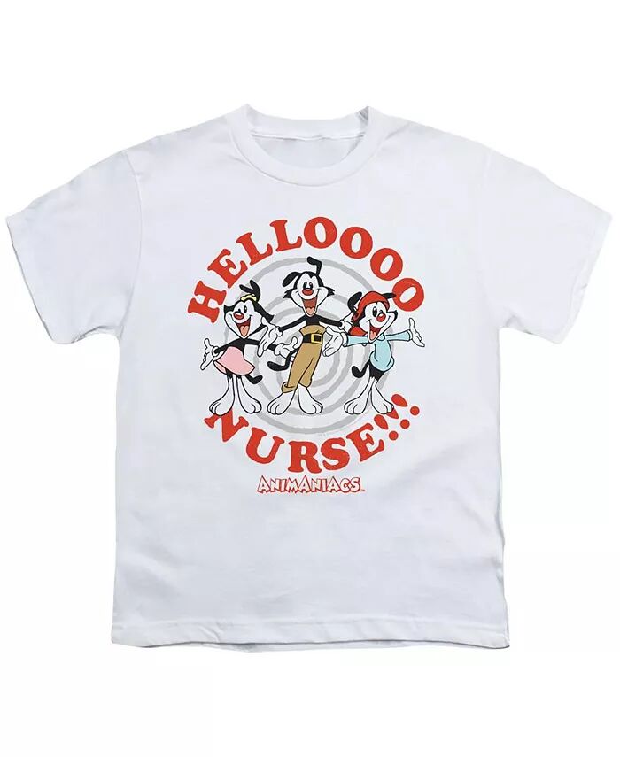 

Футболка с коротким рукавом Hello Nurse для мальчиков Animaniacs, белый